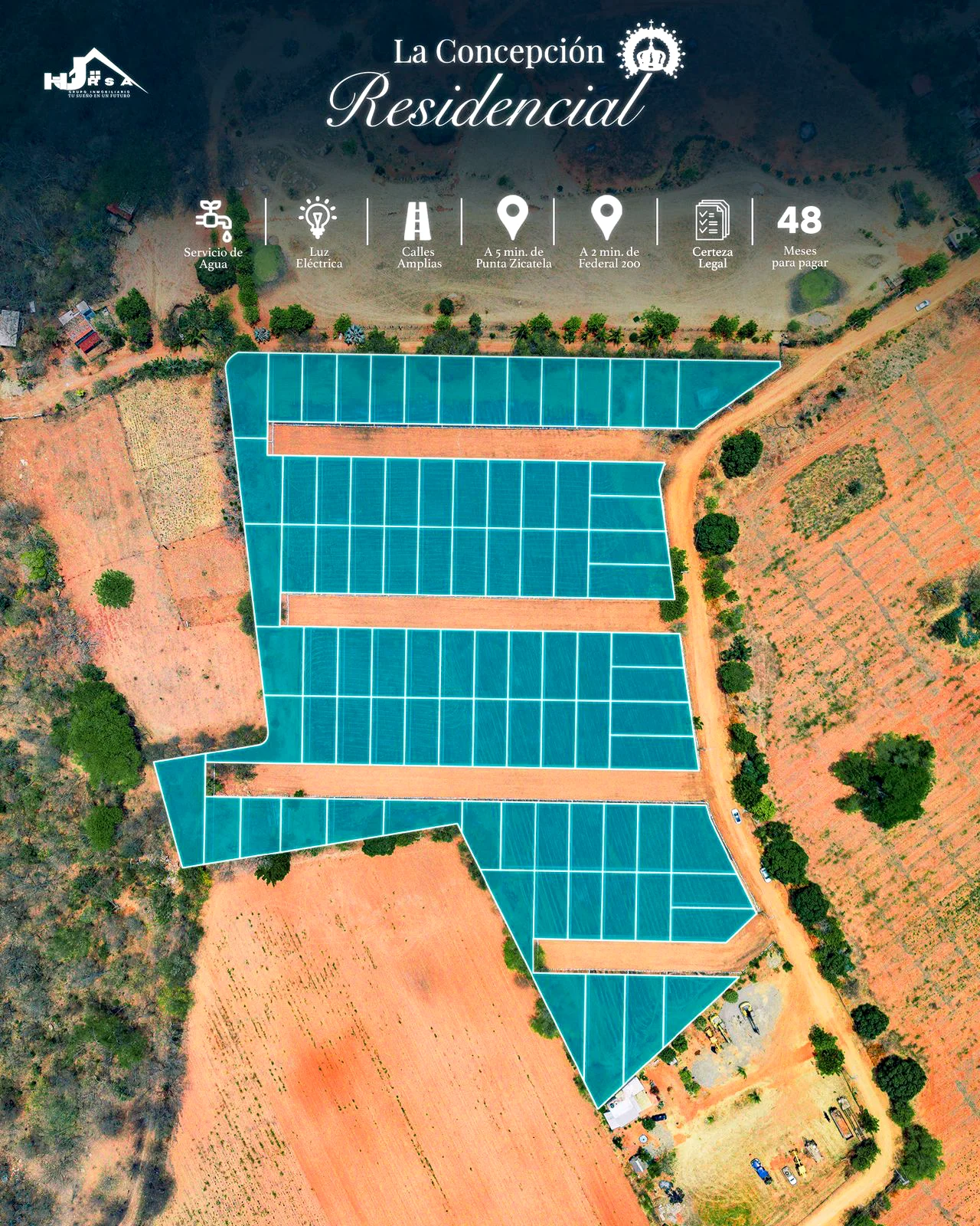 Lotes en fraccionamiento La Concepción Residencial Puerto Escondido